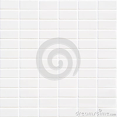 White ceramic tile with very little rectangles in square form Stock Photo