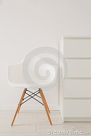 White chair in modern design Stock Photo