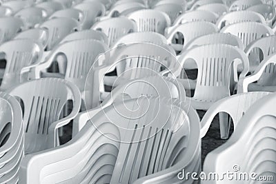 White Chairs Stock Photo