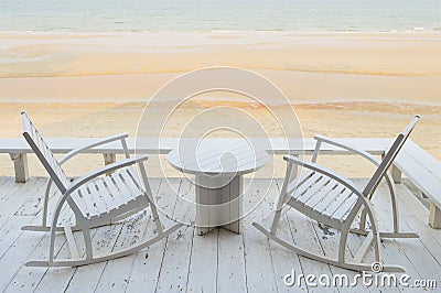 White chairs Stock Photo