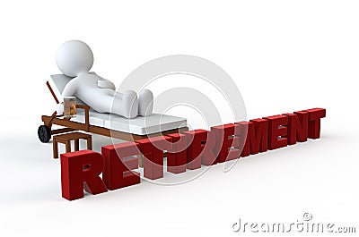 White character and retirement Stock Photo