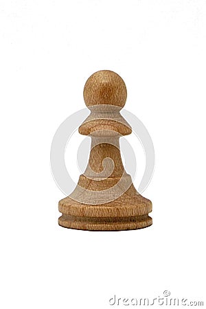 White Chess Pawn Isolated on White Background Stock Photo