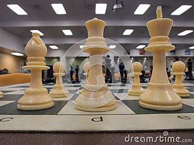 White chess pieces Stock Photo