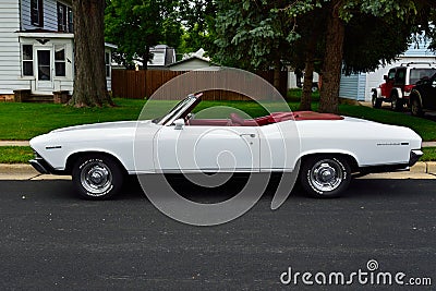 White 1969 Chevrolet Chevelle Malibu Convertible Editorial Stock Photo