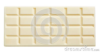 White chocolate bar isolated on white Stock Photo