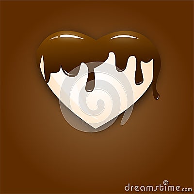 White chocolate heart Stock Photo