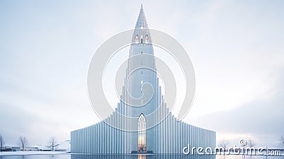 Minimalist Gothic Architecture: St. Bhreid Chapel In Iceland Stock Photo