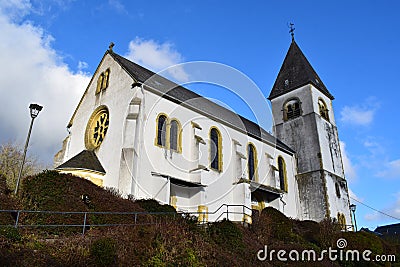 white church in Kirchwald Stock Photo