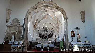 Interior of Igreja Matriz da Batalha church in Portugal Stock Photo