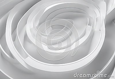 White circles abstract 3D rendering stock photoCircle, Backgrounds, Three Dimensional, Concentric, Color Stock Photo