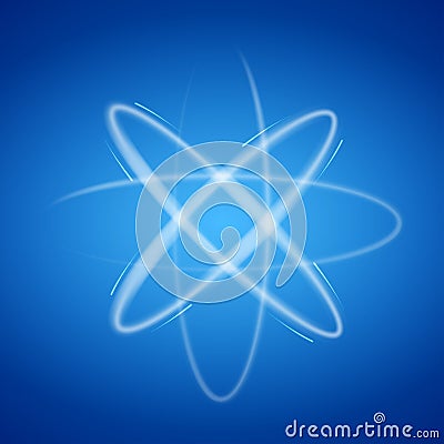 White circles on blue background Vector Illustration