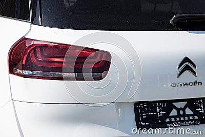 white Citroen C4 SpaceTourer Editorial Stock Photo