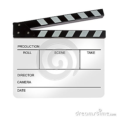 White Clapperboard Stock Photo