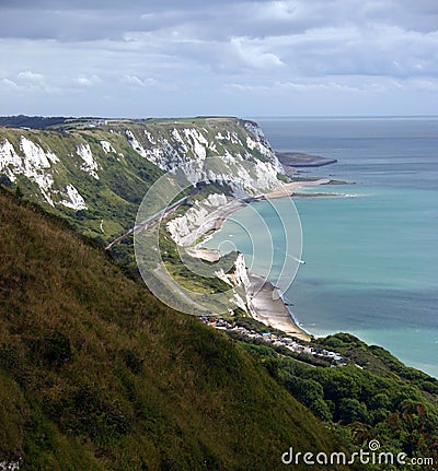 White cliffs of Kent Stock Photo