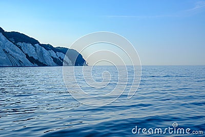 The white cliffs of Moen Island, Denmark Stock Photo