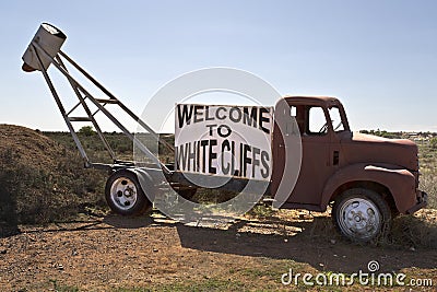 White Cliffs Opal Town Stock Photo