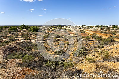 White Cliffs Opal Town Stock Photo