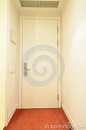 Front white door closed Stock Photo