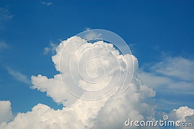 White cloud on the blue sky Stock Photo