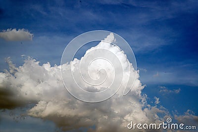 White cloud on the blue sky. Stock Photo