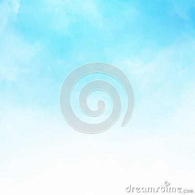 White cloud detail in blue sky illustration background co Vector Illustration