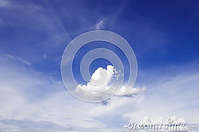 White Clouds on the blue sky Stock Photo