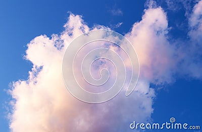 White clouds on blue sky background Stock Photo