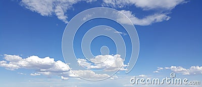 White Clouds in Blue Sky Stock Photo