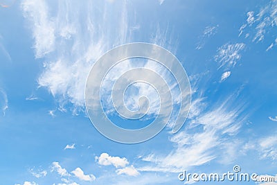 White clouds disperse . Stock Photo