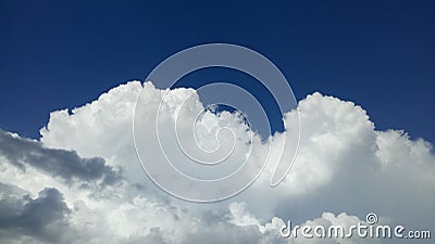 White clouds with shades of gray Stock Photo