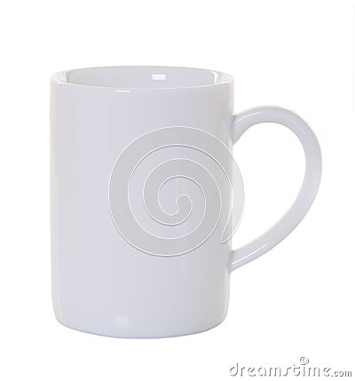 White Coffee Mug Isolated Stock Photo