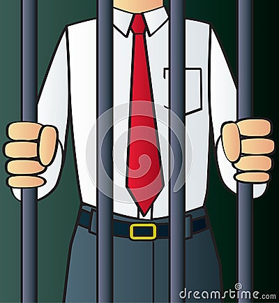 White Collar Criminal Vector Illustration