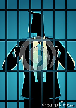 White Collar Criminal Vector Illustration