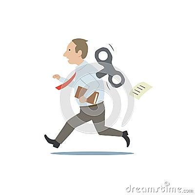 White collar worker Vector Illustration