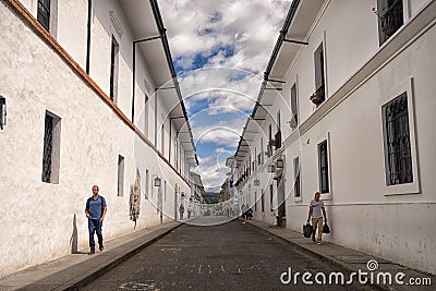 White colonial buildings in Popayan, Colombia Editorial Stock Photo