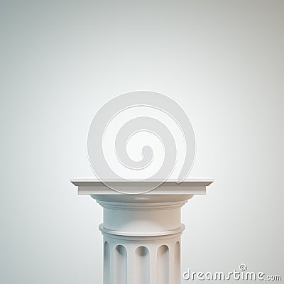 White column, white background Stock Photo