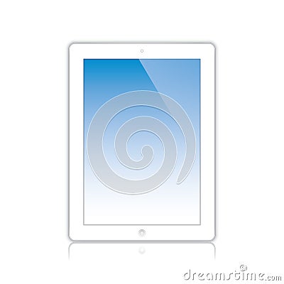 White computer tablet Vector Illustration