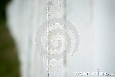 White concrete wall of the Soviet era. The junction between the plates. Fragment of the wall Stock Photo