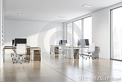 White consulting company office interior Stock Photo