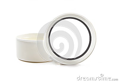 White container with space for text Stock Photo
