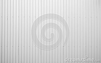 White Corrugated metal sheet texture surface of the wall. Galvanize steel background. Stock Photo