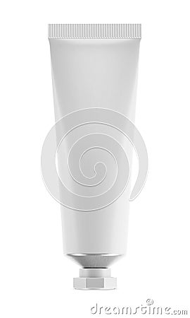 a white cosmetic tube mockup isolated on a white background Stock Photo