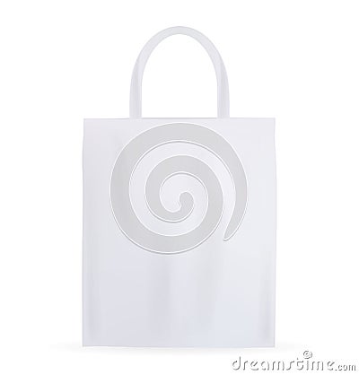 White cotton bag Stock Photo