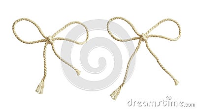 White cotton rope bows Stock Photo