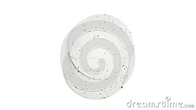 White cotttage cheese with herbes de Provence isolated on a white background. Stock Photo