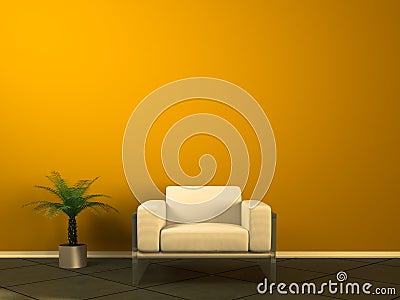 White couch Stock Photo