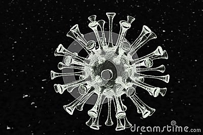 White COVID-19 Virus Stock Photo