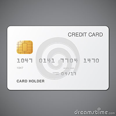 White Credit Card Vector Illustration