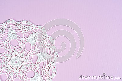White crochet embroidered doily Stock Photo