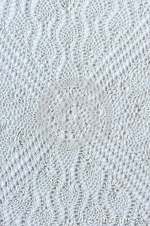 White crochet fabric as background Stock Photo